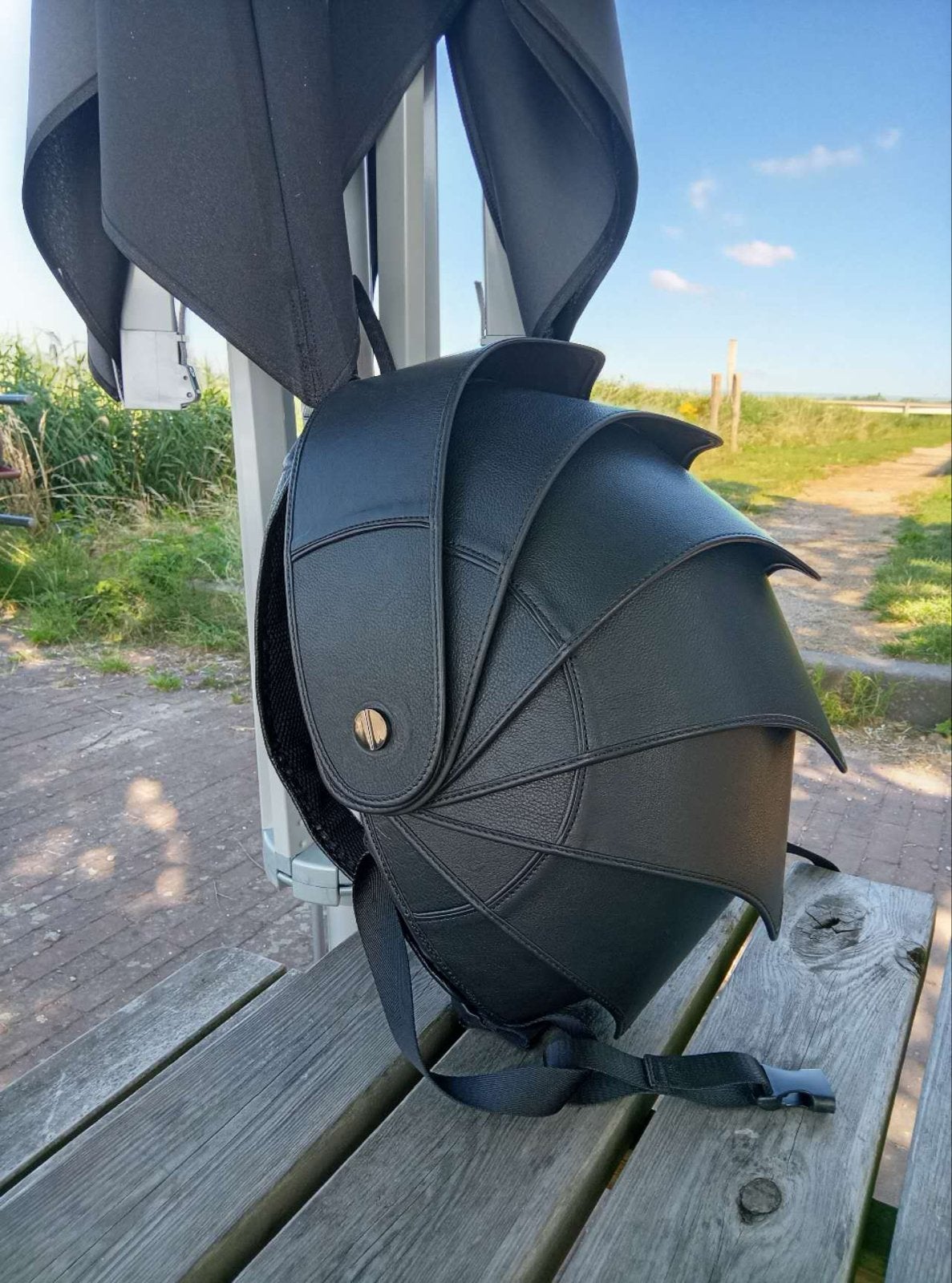 Leren rugzak (Kevermodel) Zwart, nieuw, Overige merken, 25 tot 40 cm, Nieuw, Ophalen of Verzenden