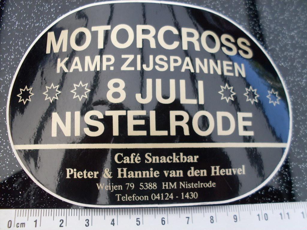sticker motorcross kamp zijspannen nistelrode motocross, Verzenden, Zo goed als nieuw, Sport