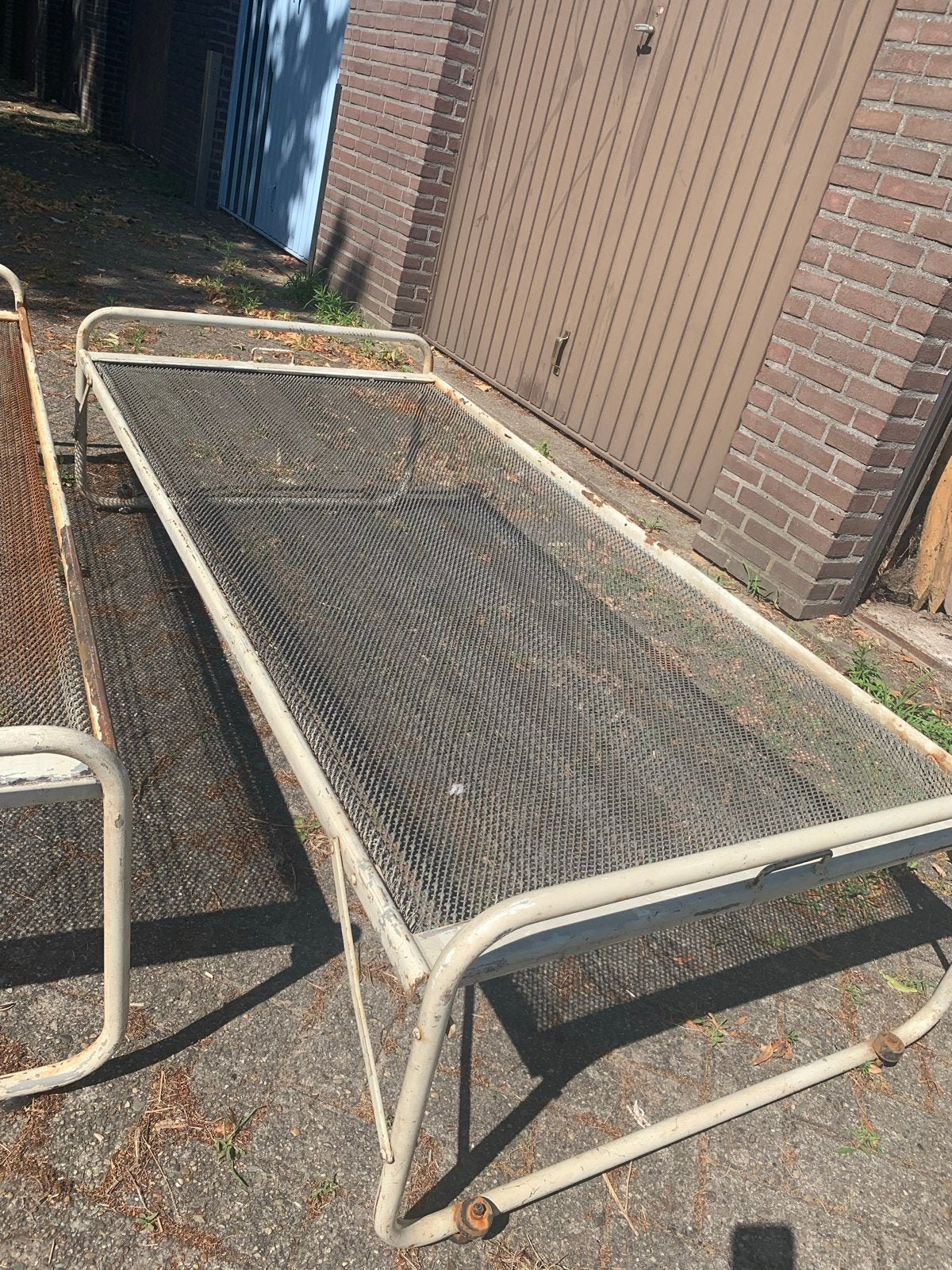 Vintage metalen bedframe - opklapbaar, Ophalen
