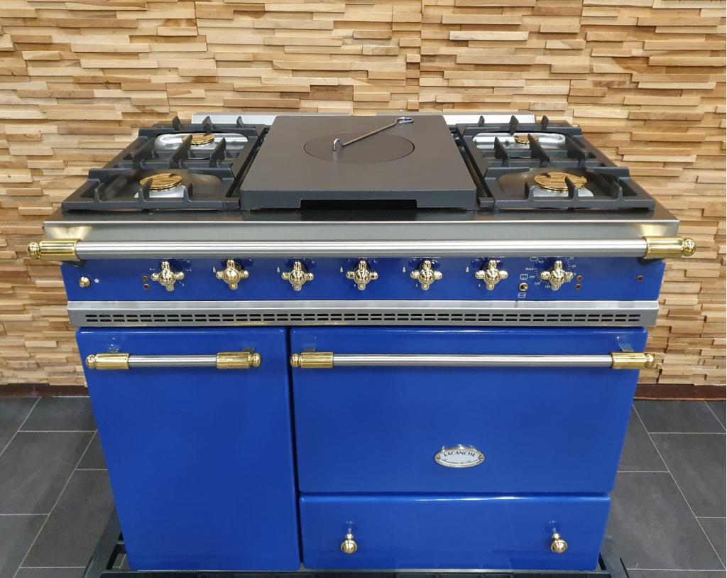 🔥Luxe Lacanche Fornuis 100cm konings blauw & messing 2 oven, Niet ingevuld, 60 cm of meer, Niet ingevuld, Ophalen of Verzenden