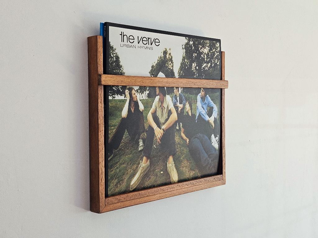 LP houder voor 2 LPs /Gatefoldhoes -Vinyl wandlijst hardhout, 30 cm, Hout, Nieuw, Ophalen of Verzenden
