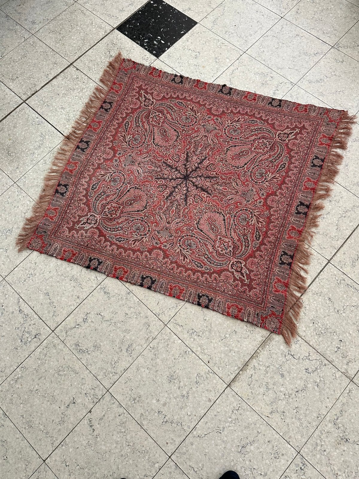 Antiek paisley/schoorsteen/kapstokkleed,worteldoek(sjaal), Ophalen