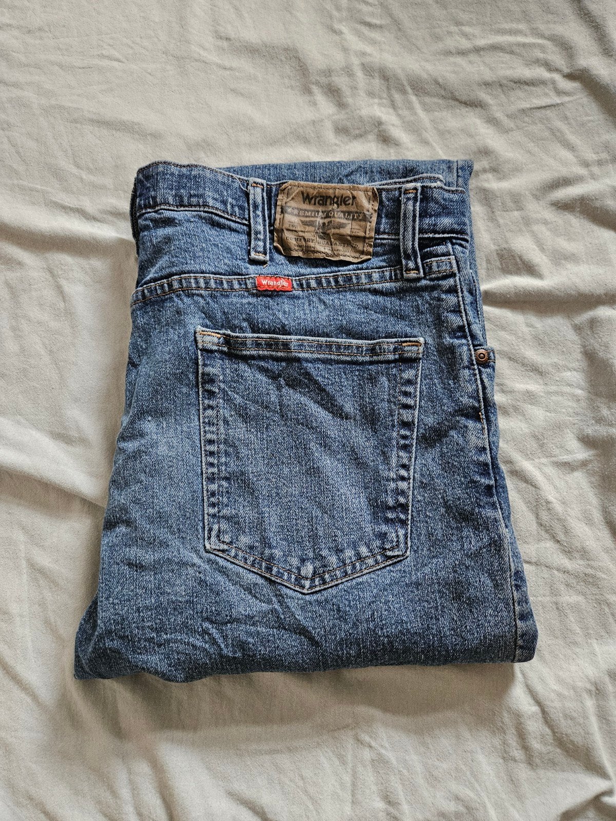 Wrangler spijkerbroek maat 36x30, W36 - W38 (confectie 52/54), Blauw, Wrangler, Ophalen of Verzenden