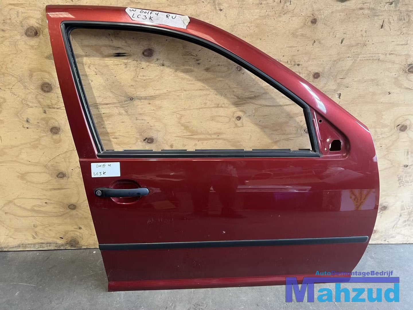 VW GOLF 4 Rood LC3K rechts voor deur portier 1998-2003, Gebruikt, Volkswagen AG, Volkswagen, Deur
