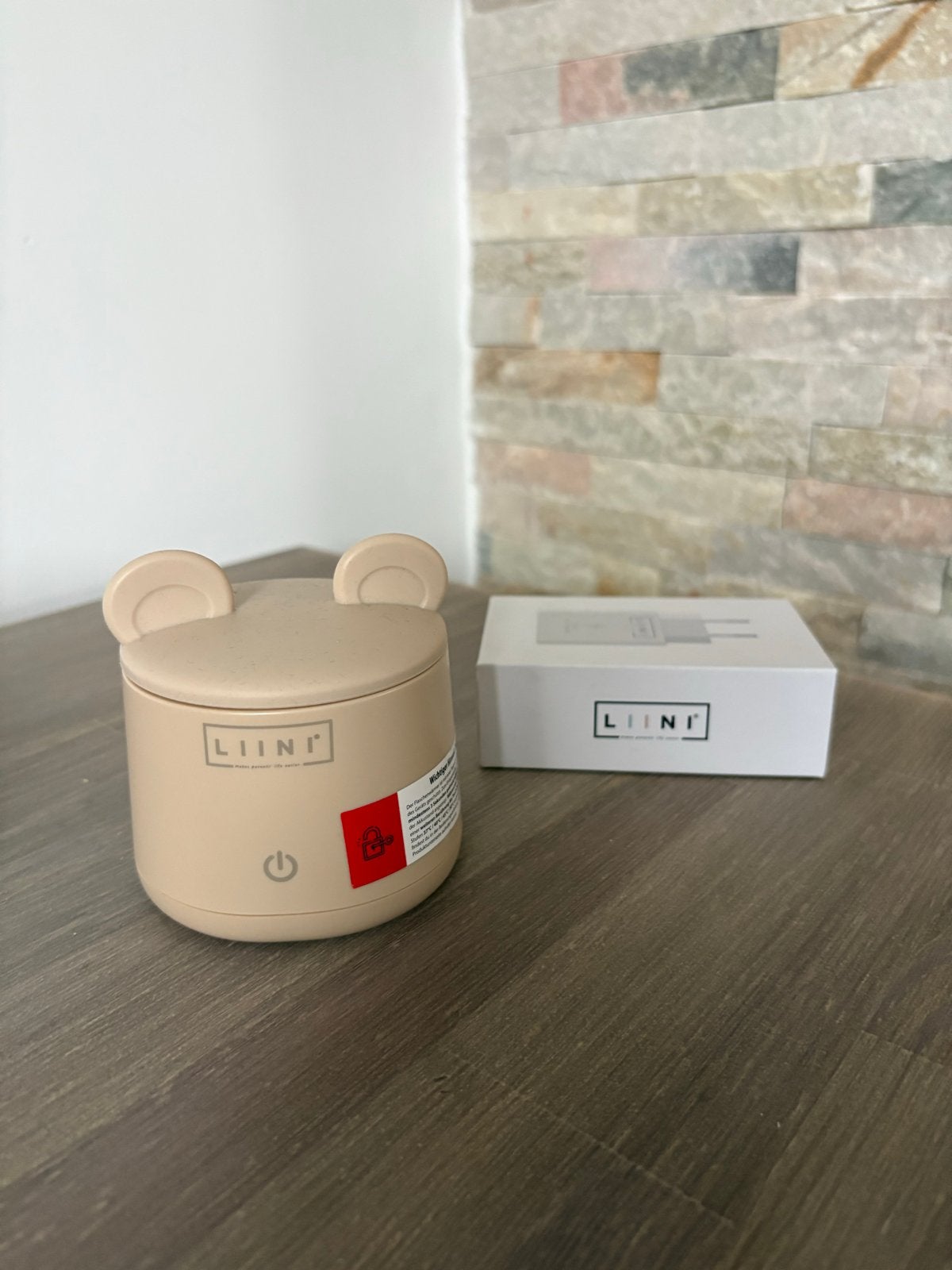 LIINI Flessenwarmer 2.0 Beige - Draagbaar en Nieuw, Ophalen, Nieuw, Draagbaar, Flessen- of potjesverwarmer