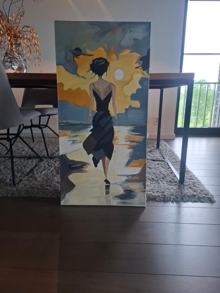 Groot modern schilderij, olieverf. Eigen werk, Verzenden, Nieuw, Schilderij