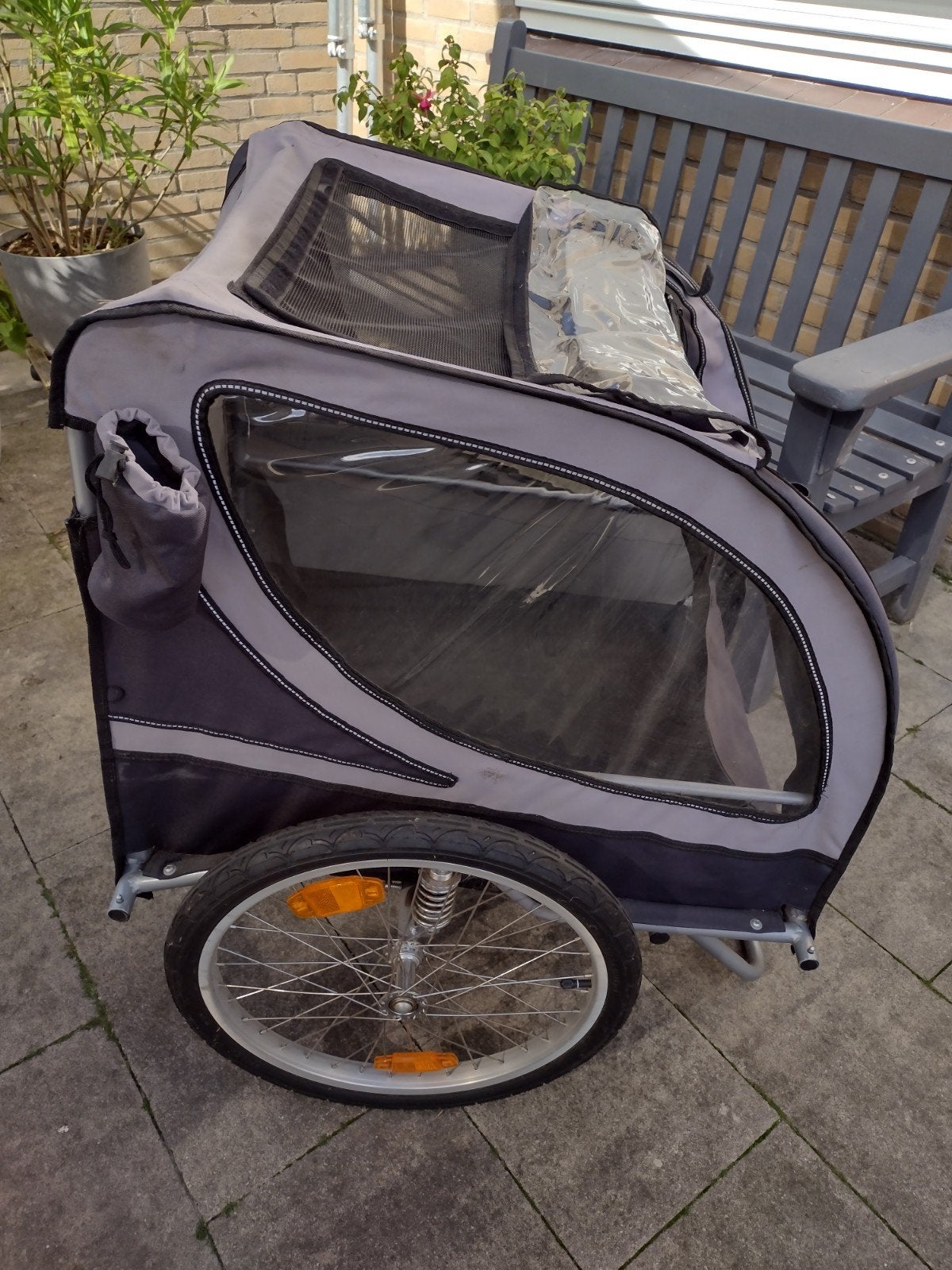 Honden fiets kar., Dieren en Toebehoren, Honden-accessoires, Ophalen, Gebruikt, Hondenfietskar