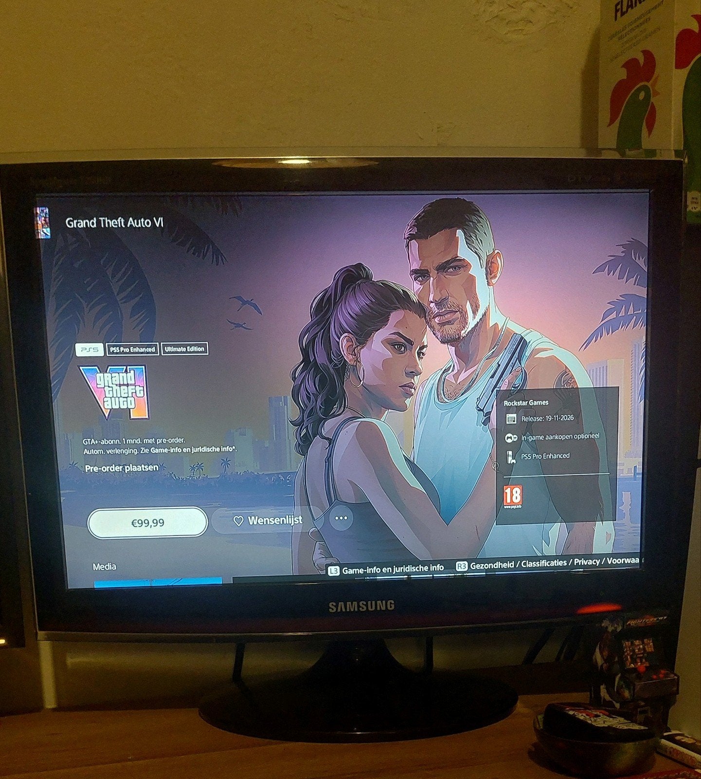 samsung T200HD 20" LCD monitor, Ophalen, Gebruikt, 50 Hz, LCD