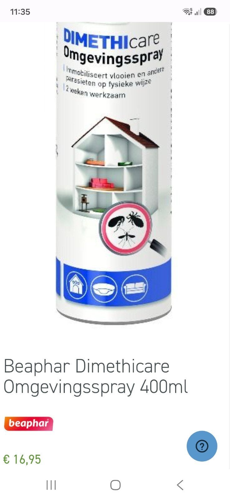 Dimethi Care omgevingsspray tegen vlooien, Ophalen of Verzenden, Nieuw