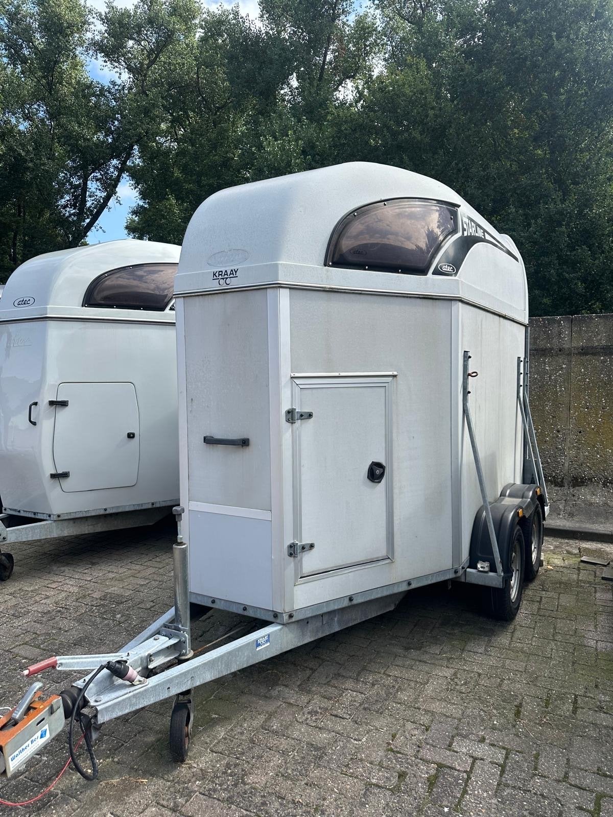Atec Starline 2-paards trailer 2003 | met zadelkamer, Ophalen, Gebruikt, Polyester, 2-paards trailer
