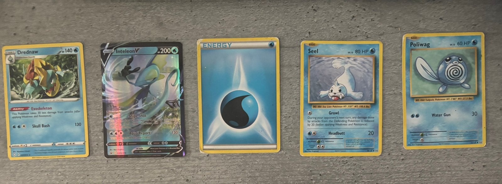 Water selectie pokemon kaarten, Verzenden, Zo goed als nieuw, Meerdere kaarten