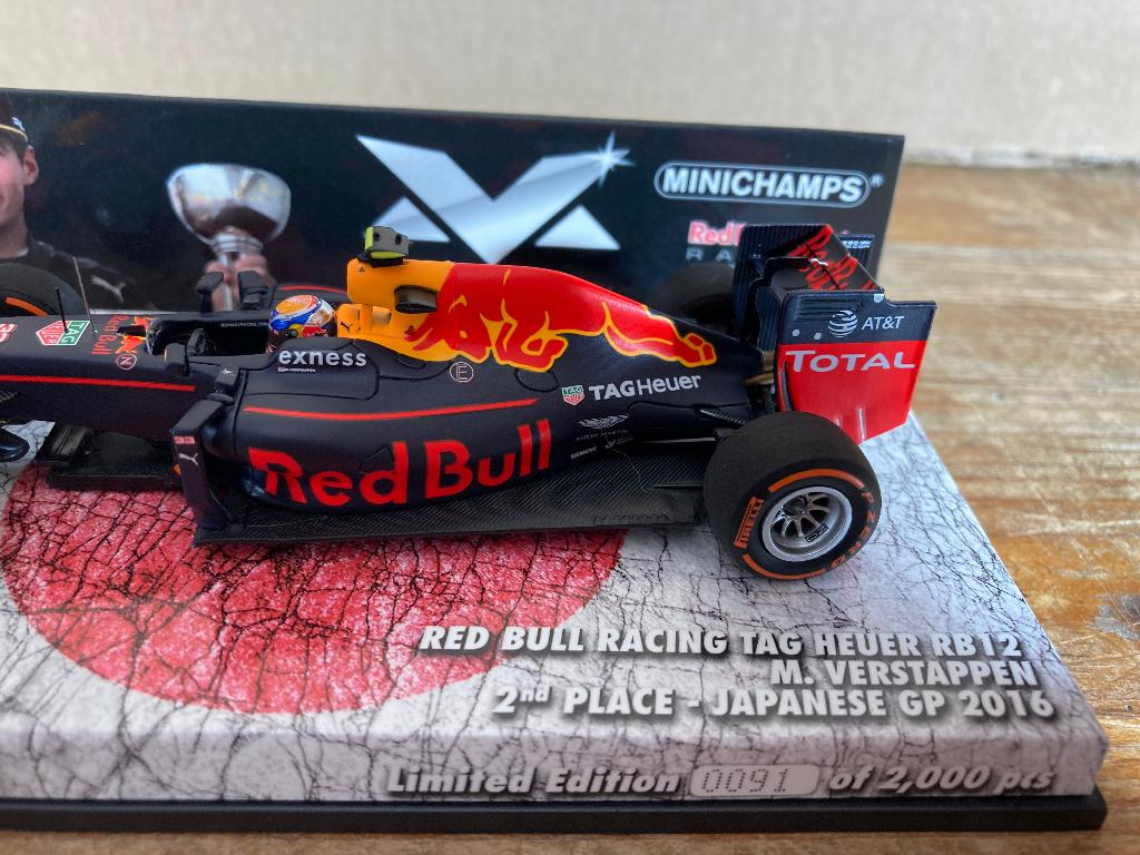 ✅ Max Verstappen editie 13 1:43 2nd Place Japanse GP 2016, Ophalen of Verzenden, Nieuw, Formule 1