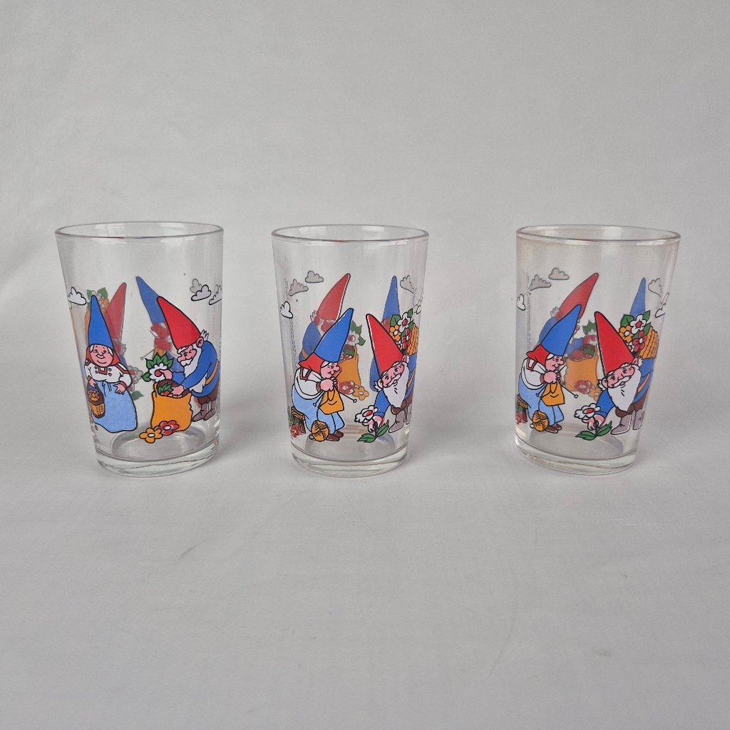 David de Kabouter Glazen, Ophalen of Verzenden, Gebruikt, Frisdrankglas