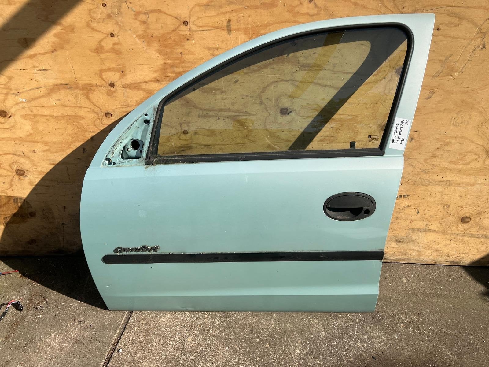 Opel Corsa C Z388 Groen Deur Links-Voor 2000-2006, Auto-onderdelen, Gebruikt, Deur, Opel Automobile GmbH, Ophalen of Verzenden