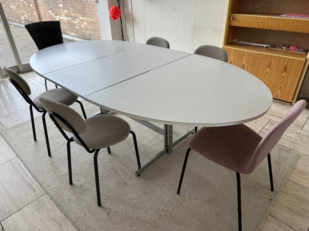Eetkamertafel met stoelen, Ophalen, Gebruikt, 200 cm of meer, 50 tot 100 cm