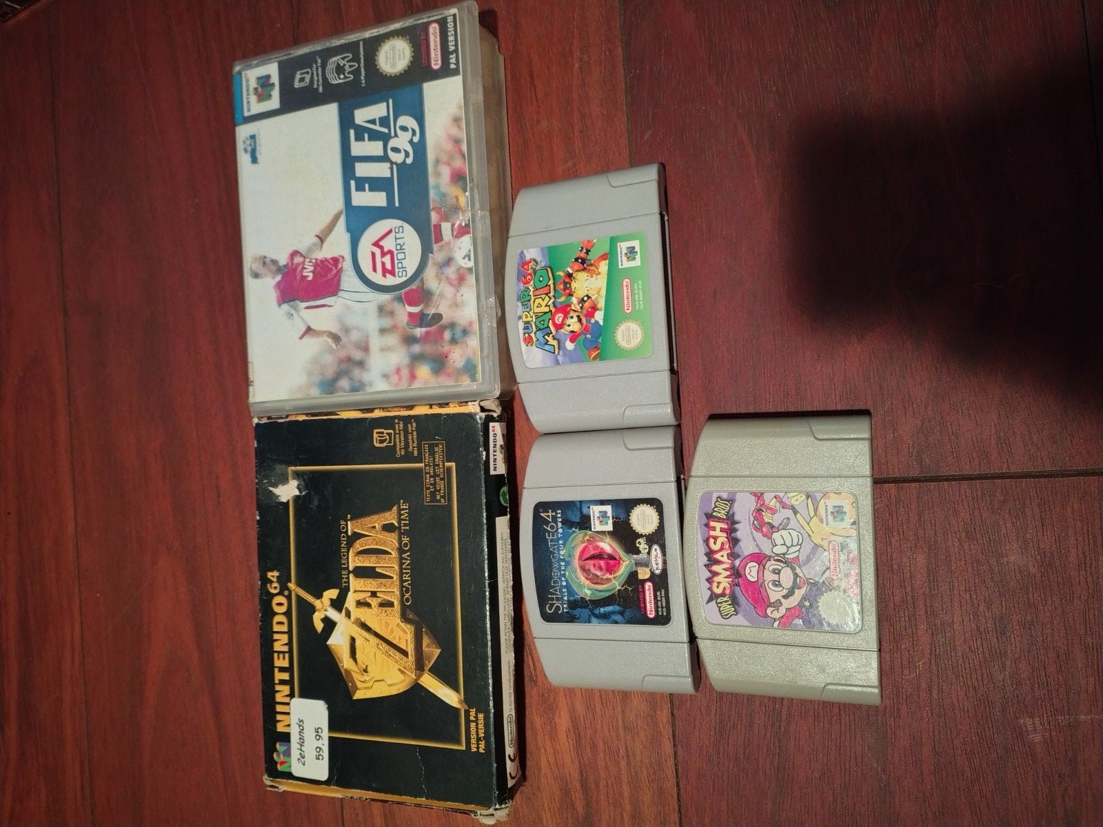 Nintendo 64 console met 2 controllers en 5 spellen, Ophalen of Verzenden, Gebruikt, Met 2 controllers, Met games