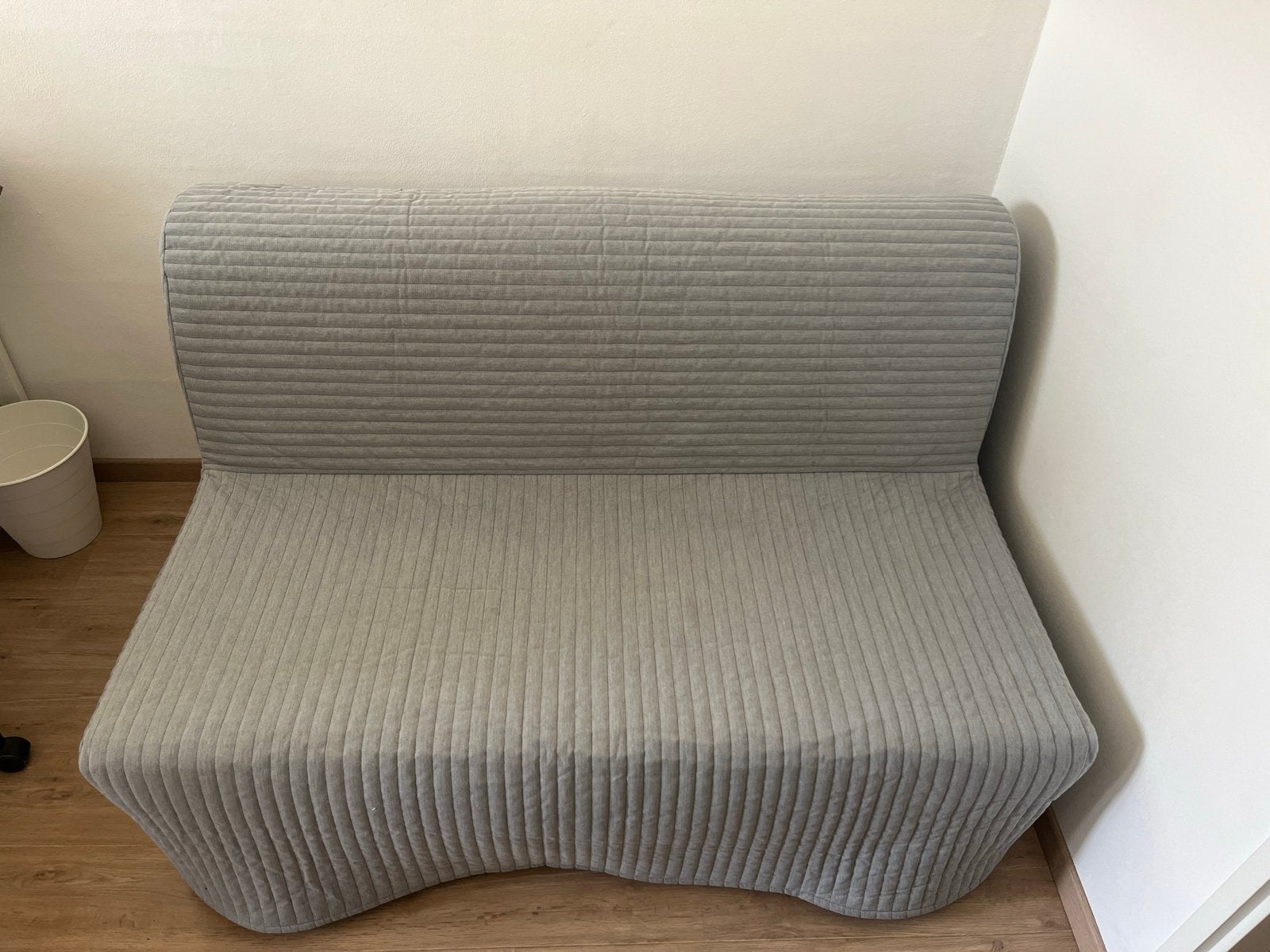 Slaapbank IKEA LYCKSELE LÖVÅS 2-zits (licht)grijs, Ophalen, Tweepersoons, 140 cm, Zo goed als nieuw