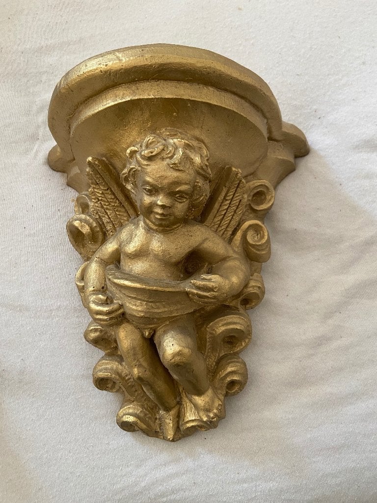 Goud kleurig Consool met Engel, Ophalen