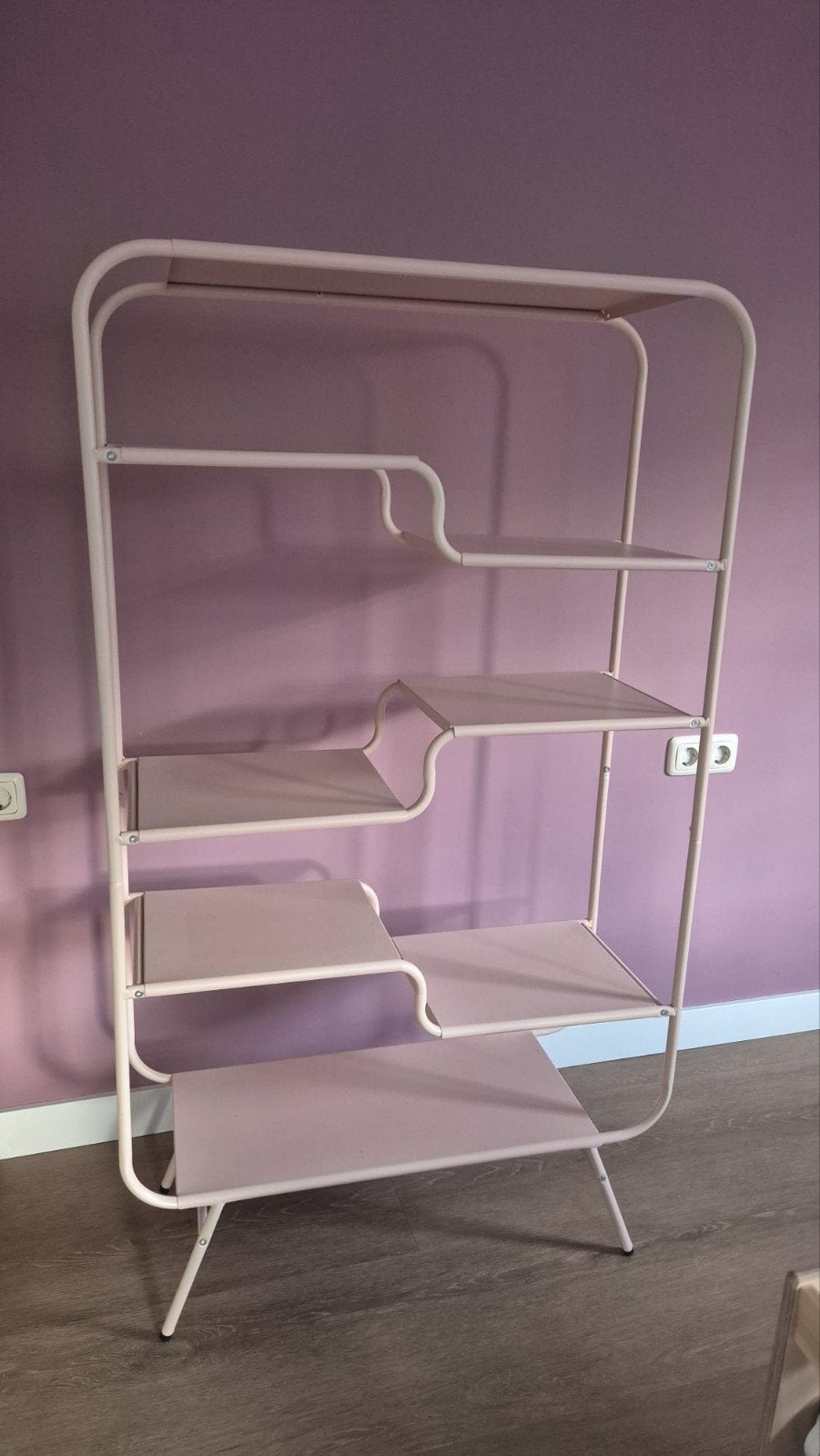 Roze metalen rek/kast Kwantum 80x30x141cm, Ophalen, Gebruikt