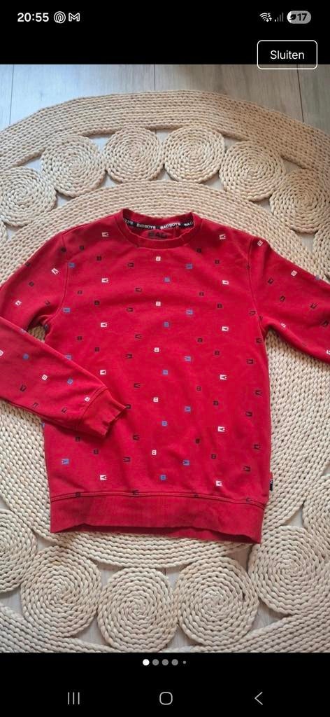 Badboy we trui maat 158/164 rood, Kinderen en Baby's, Kinderkleding | Maat 158, Trui of Vest, Ophalen of Verzenden, Zo goed als nieuw