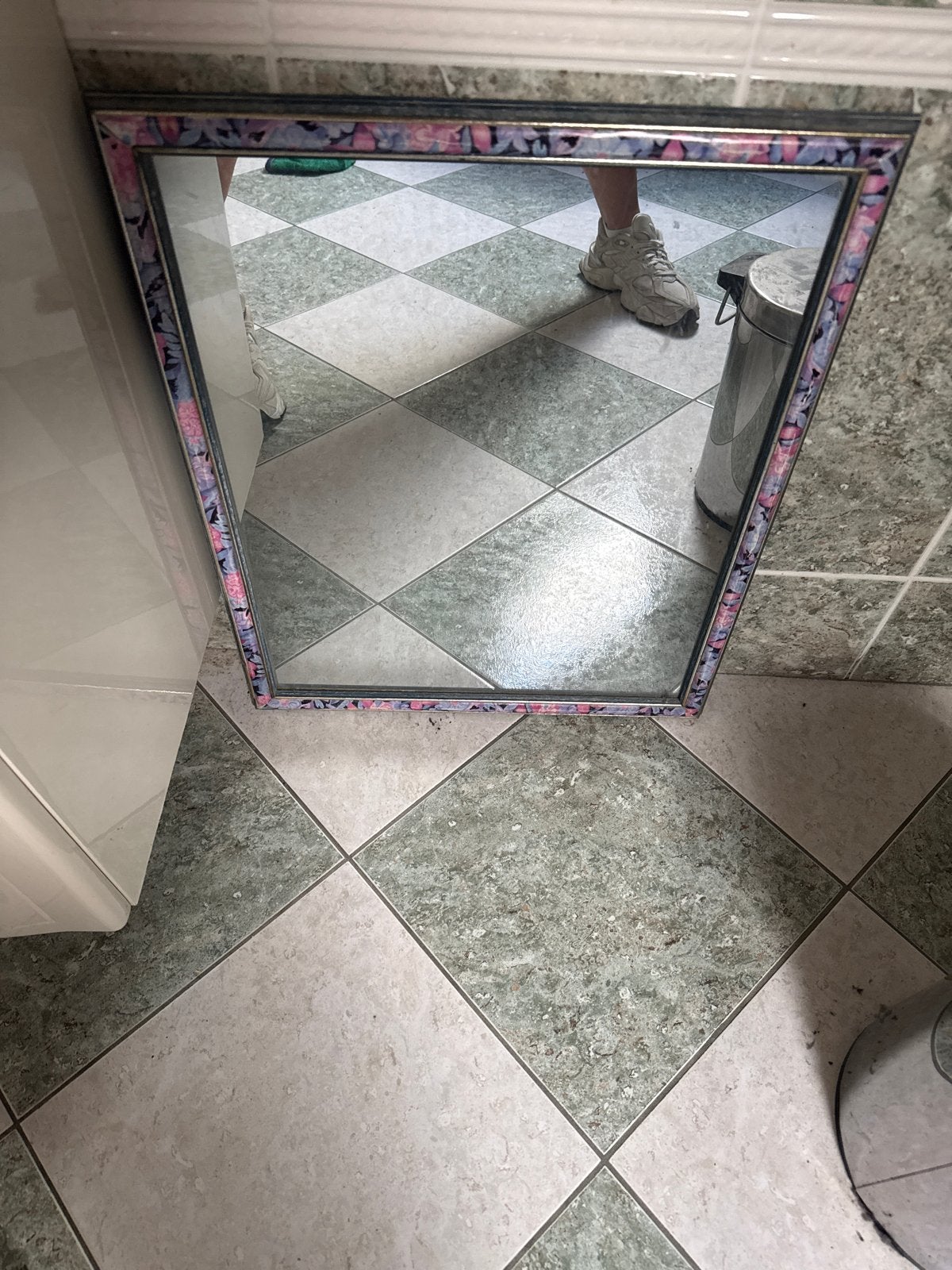 Spiegel met decoratieve lijst, Ophalen, Gebruikt, 100 tot 150 cm, Rechthoekig