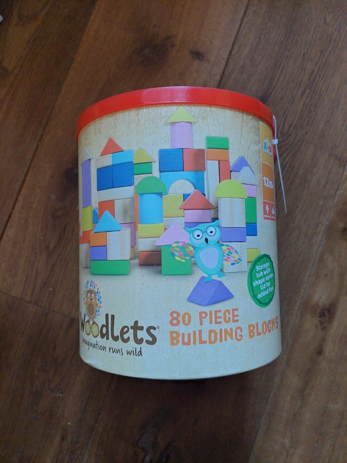 Kleurrijke, houten bouwblokken en vormenstoof in 1 (nieuw), Ophalen of Verzenden, Nieuw