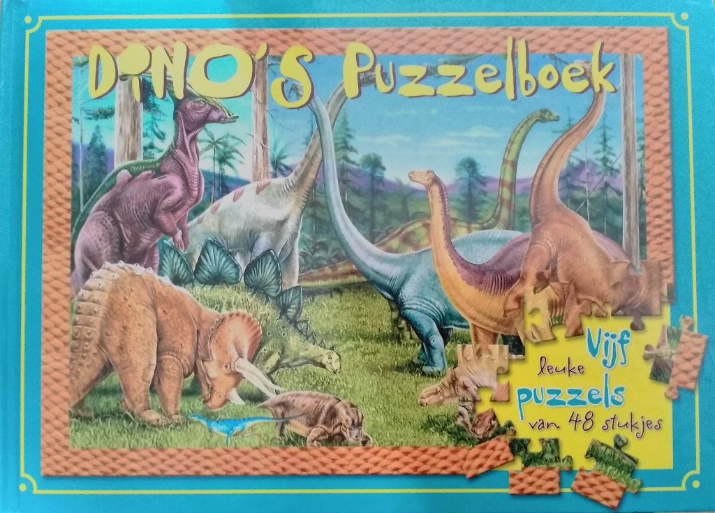 Dino's Puzzelboek -vijf legpuzzels met 48 stukje met uitleg, Garry Fleming, Non-fictie, Nieuw, Ophalen of Verzenden