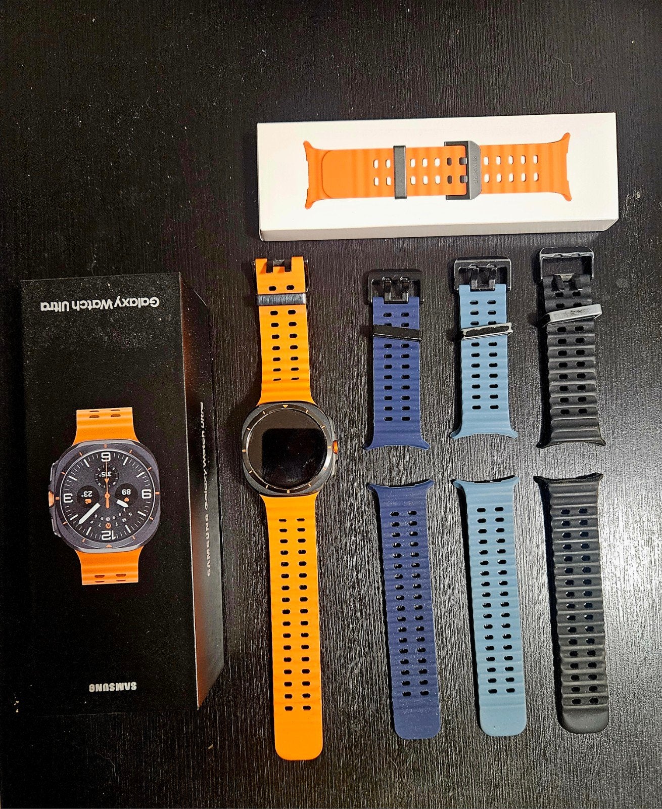Samsung Galaxy Watch Ultra met extra bandjes, Sieraden, Tassen en Uiterlijk, Smartwatches, GPS, Oranje, Ophalen of Verzenden, Zo goed als nieuw
