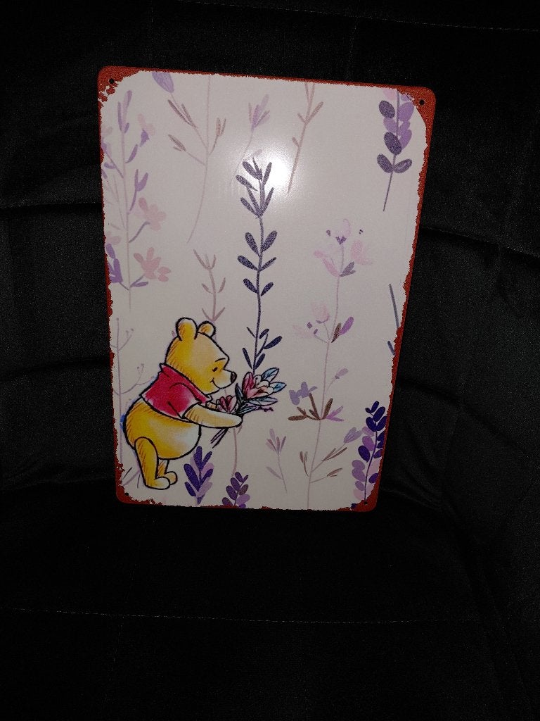 Leuke metalen decoratieplaat van Winnie de Poeh, nieuw!, Meerkleurig, Verzenden, Overige stijlen, Nieuw