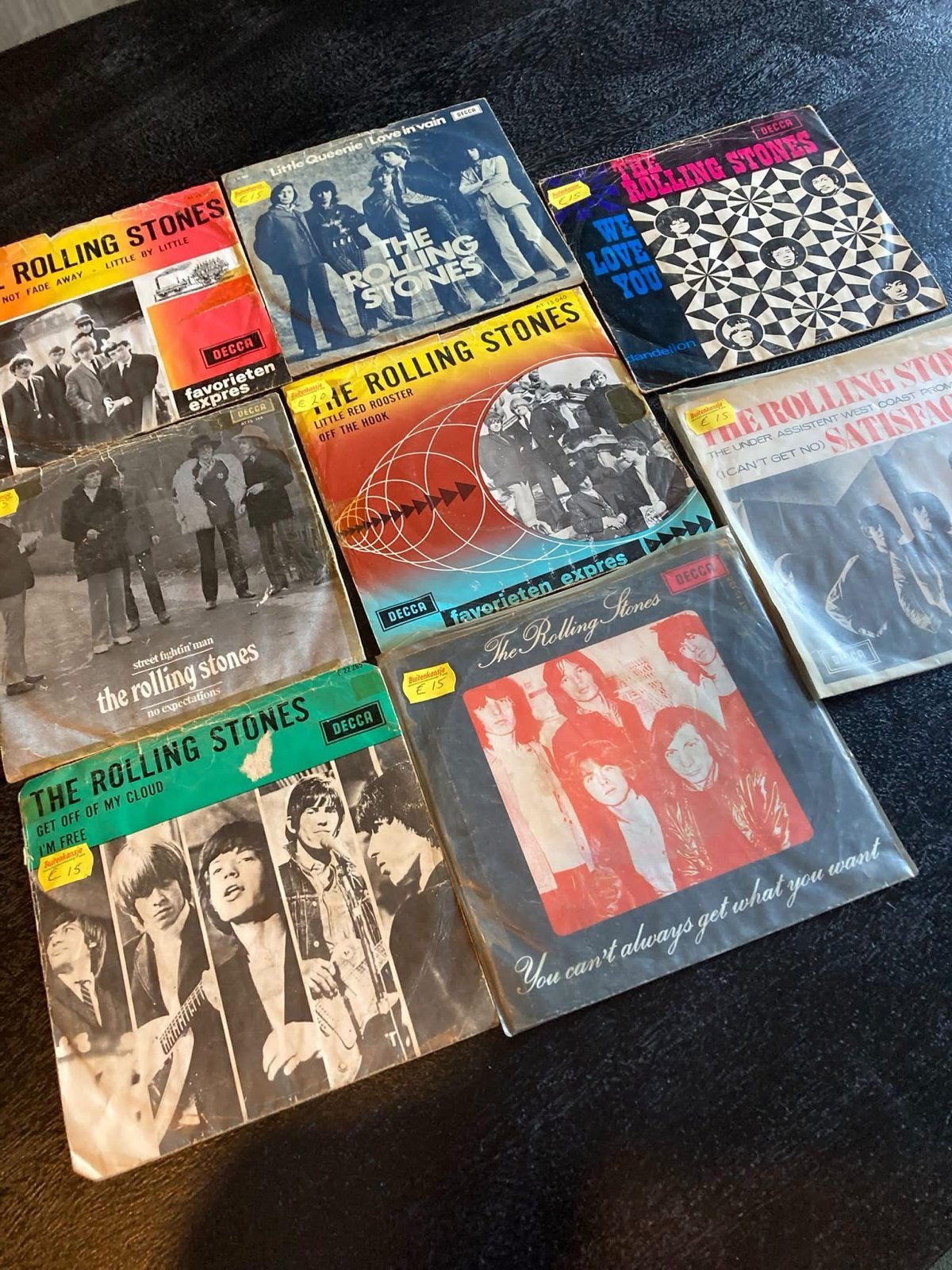 The Rolling Stones - Diverse Singles (7 inch vinyl), Ophalen, Gebruikt, Originele persing, 7 inch