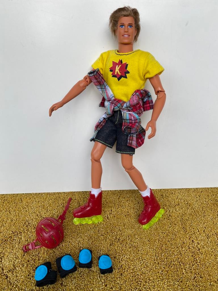 Barbie In-Line Skating Ken 1995, Ophalen of Verzenden, Gebruikt, Barbie