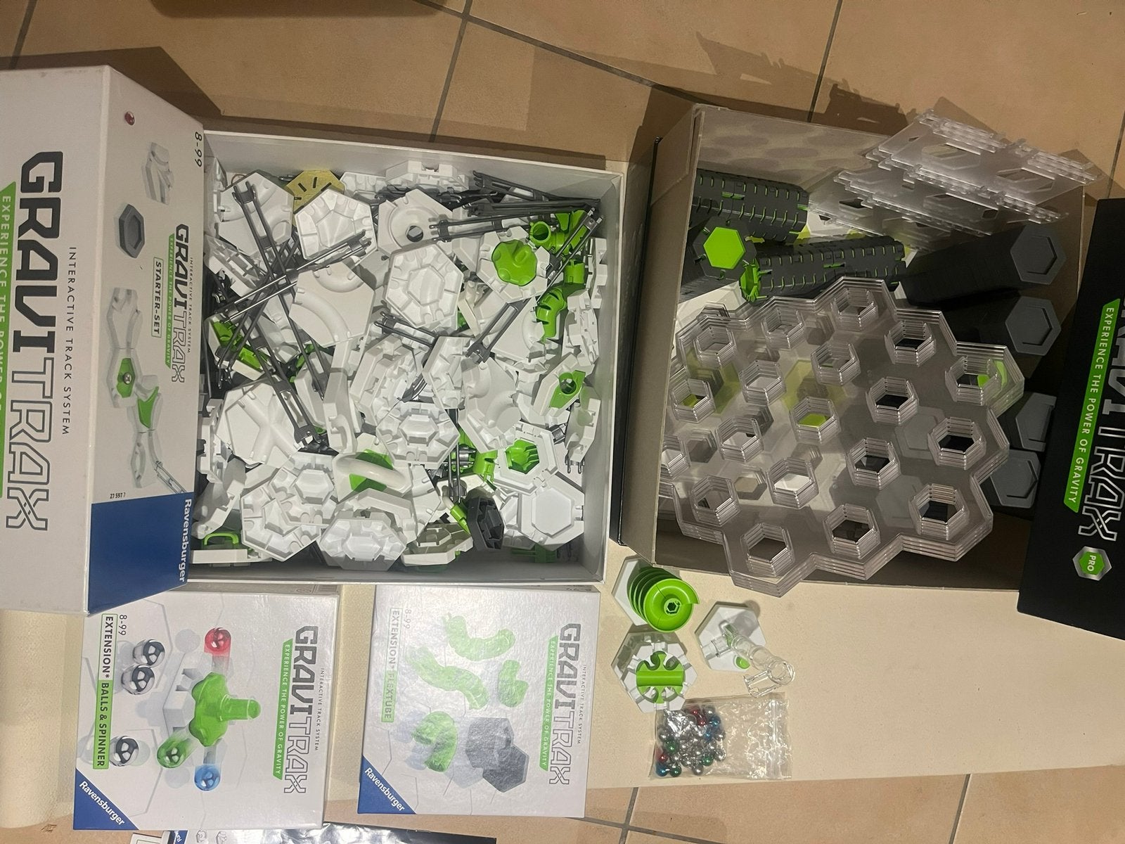 Gravitrax knikkerbanen - 7 sets, Ophalen, Zo goed als nieuw
