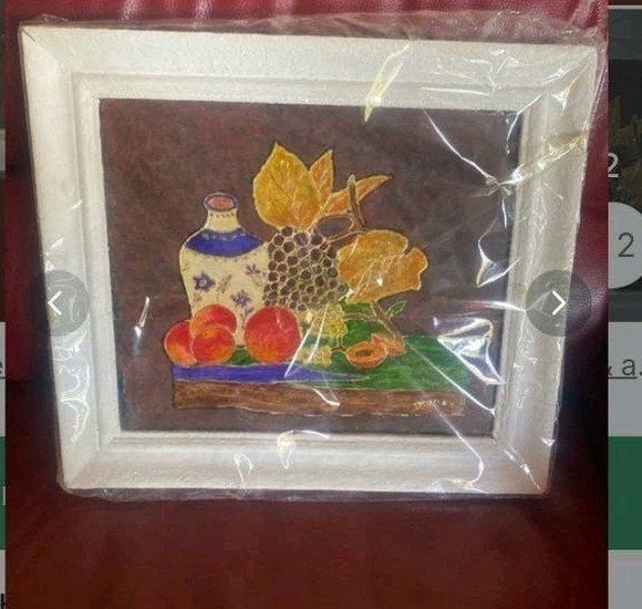 Ingelijste 3D-kunst: Fruitstilleven, ingepakt in plastic, Ophalen of Verzenden