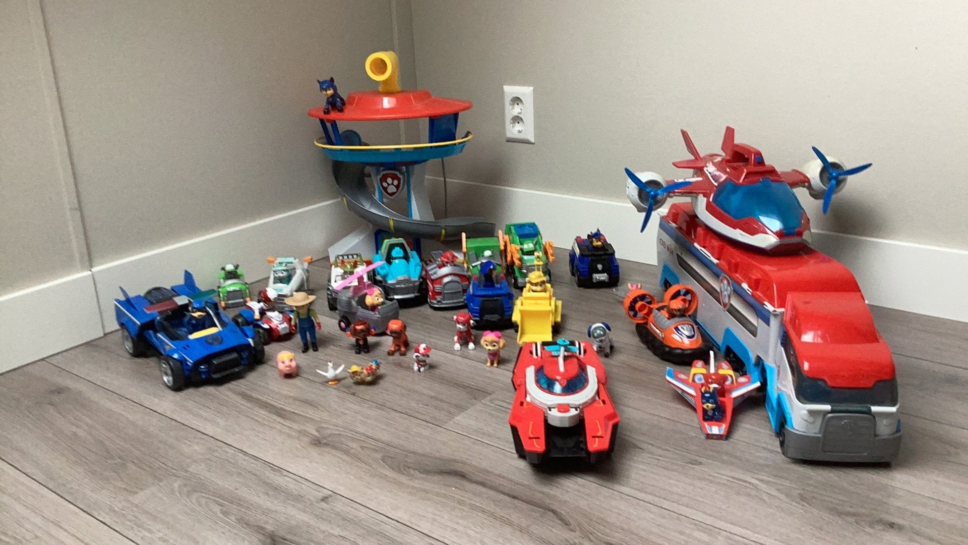 Grote Paw Patrol collectie: voertuigen, figuren en meer!, Ophalen of Verzenden, Gebruikt