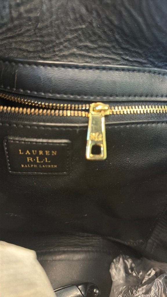 Tas zwart polo Ralph Lauren echt leer shopper gedragen mooi, Ophalen of Verzenden, Gebruikt, Zwart, Shopper