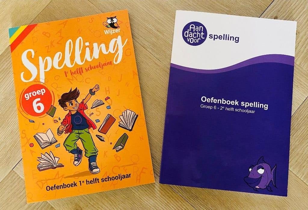 Spelling oefenboeken groep 6 - deel 1 en 2, Boeken, Ophalen of Verzenden, Zo goed als nieuw, Overige niveaus, Nederlands