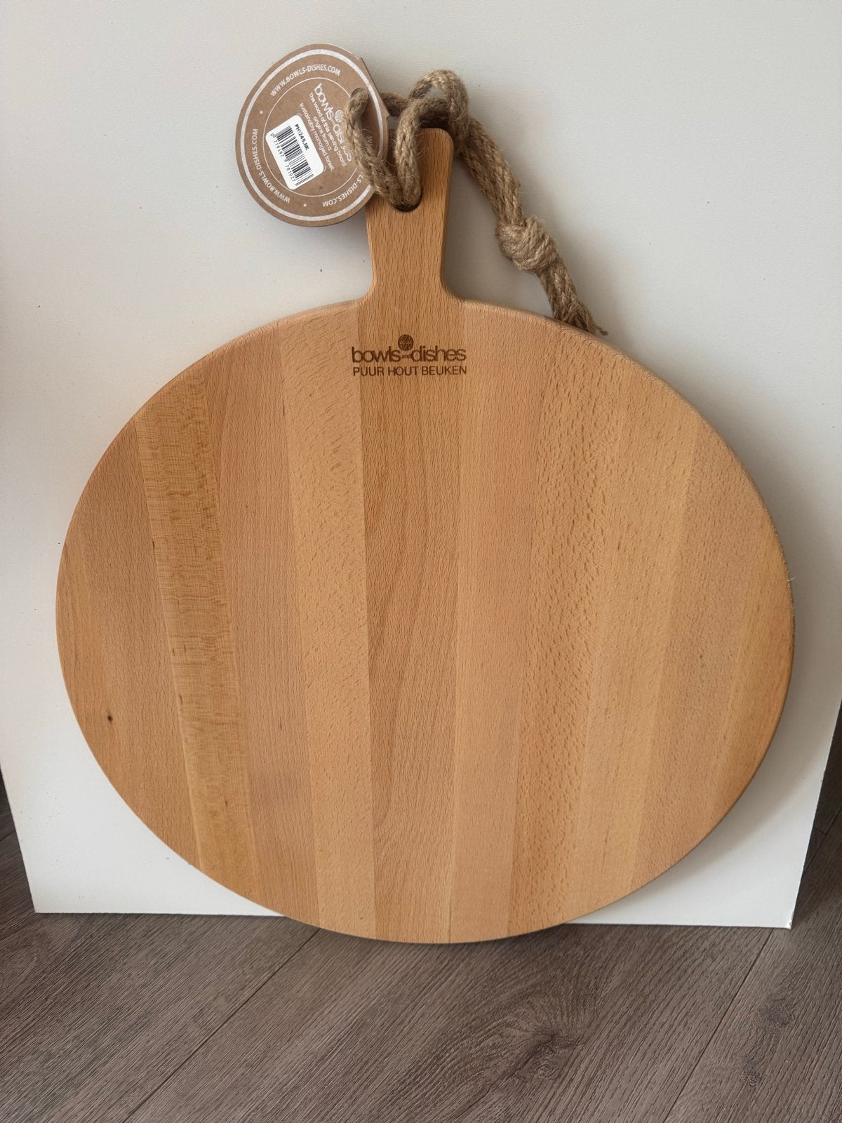 Nieuwe ronde broodplank / serveerplank van beukenhout, Ophalen, Hout, Snij-/serveerplank, Nieuw