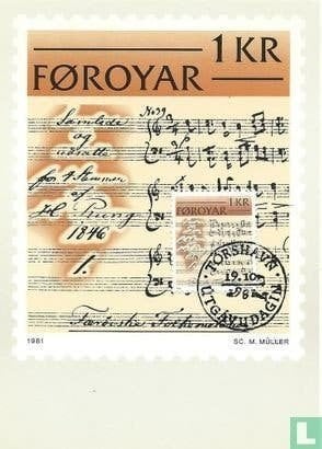 Maximumkaart 2 Historische documenten Faröer Islands 1981, Postzegels en Munten, Postzegels | Europa | Scandinavië, Ophalen of Verzenden