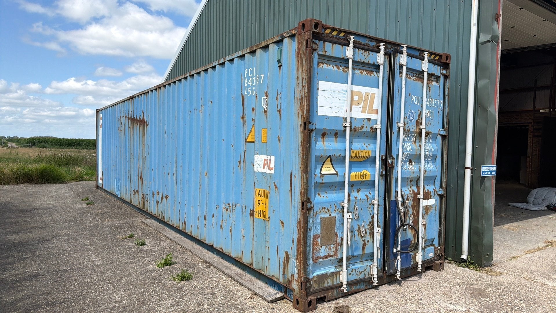 Container 40 ft HC, Ophalen