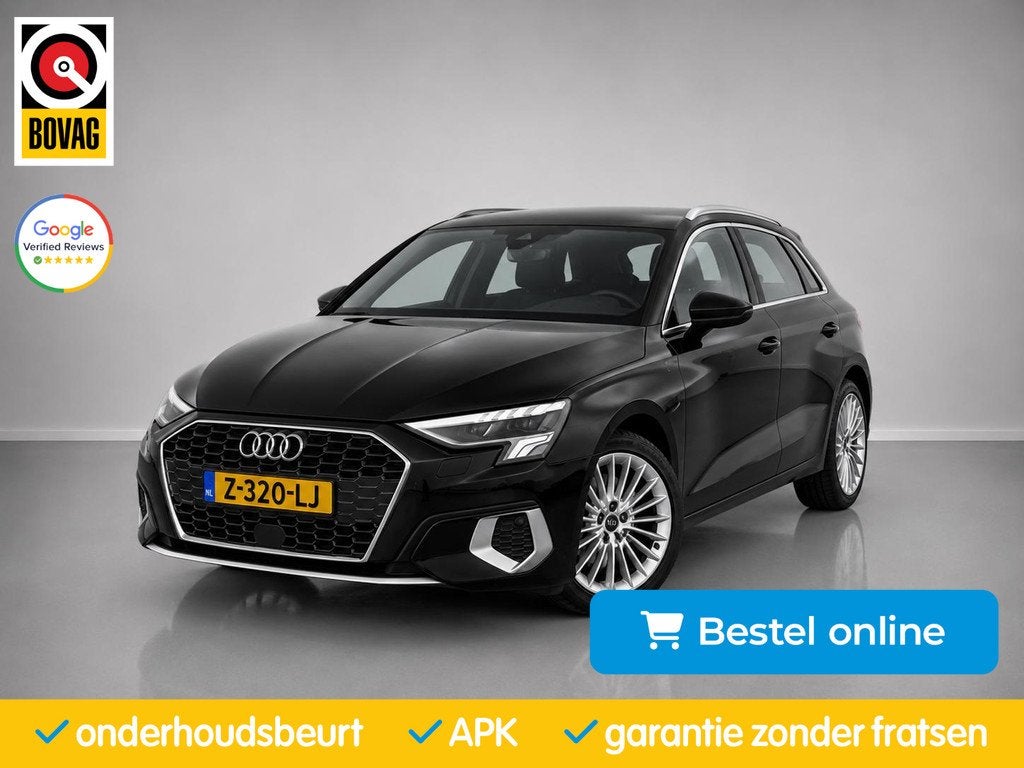Audi A3 Sportback 40TFSI Plugin Sportstoelen|Camera|Elek Kle, Gebruikt, Euro 6, 4 cilinders, Zwart