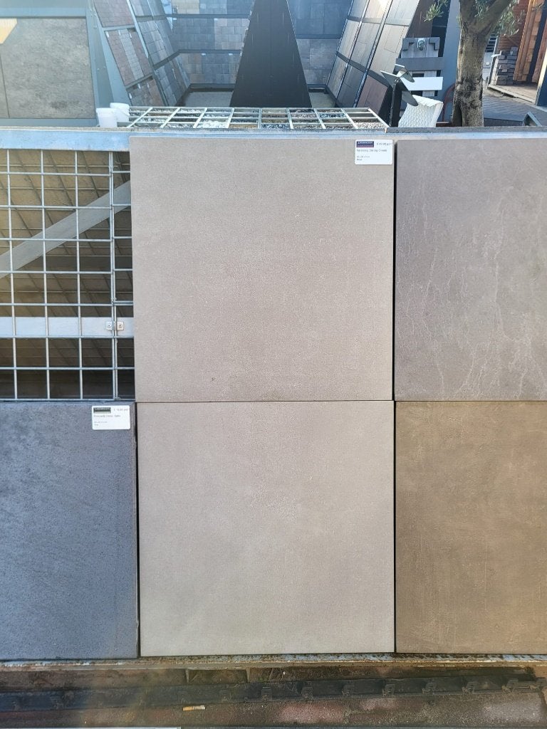330m2 Aanbieding! keramische beige terrastegel 60x60x3cm, Ophalen, Keramiek, Nieuw, 10 m² of meer