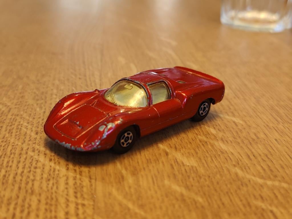 Matchbox Porsche 910 ROOD, Ophalen of Verzenden, Zo goed als nieuw, Auto