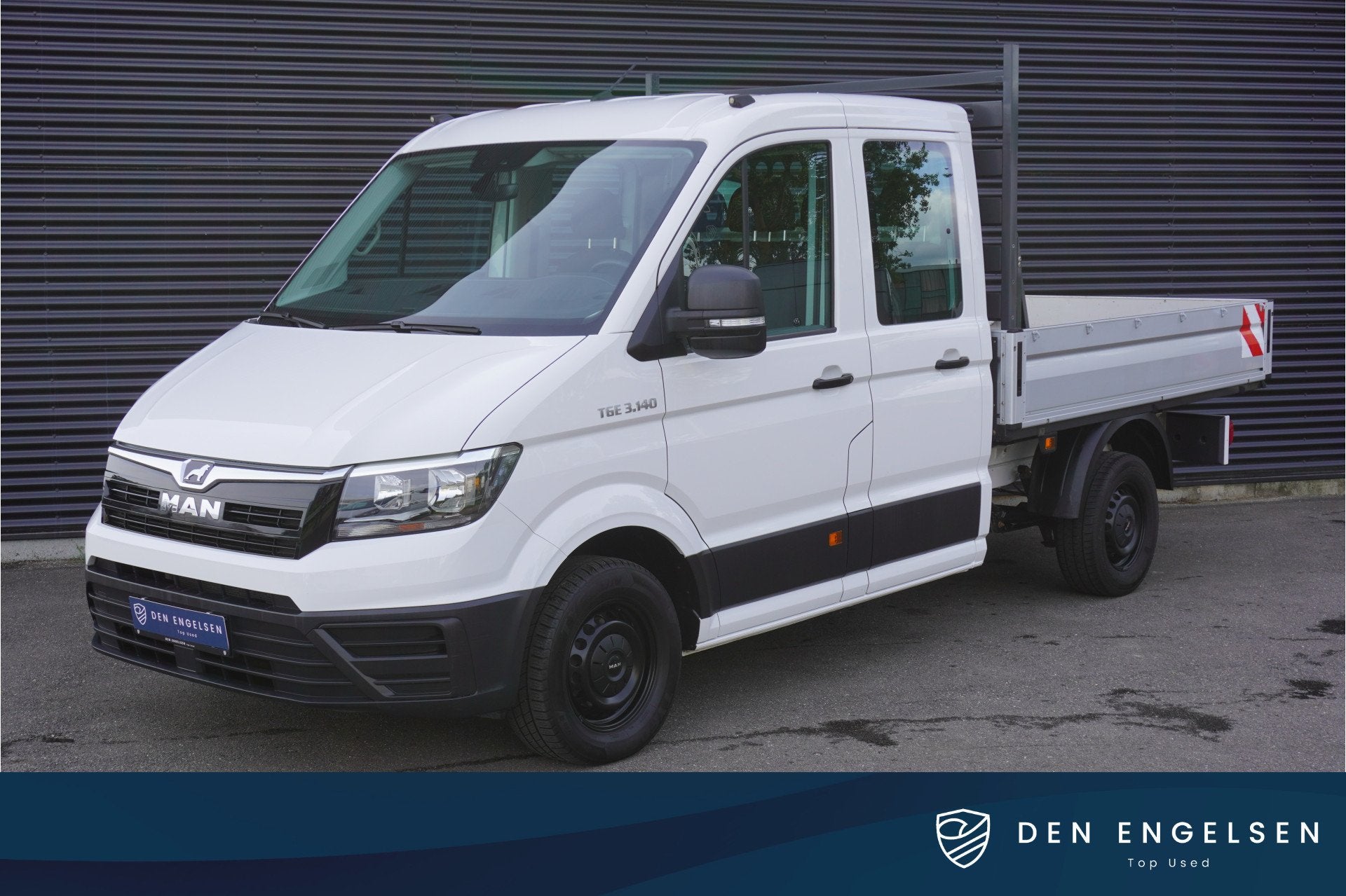 MAN TGE 140pk Dubbele cabine open laadbak Pick-up Trekhaak 6, Voorwielaandrijving, Gebruikt, 4 cilinders, Wit