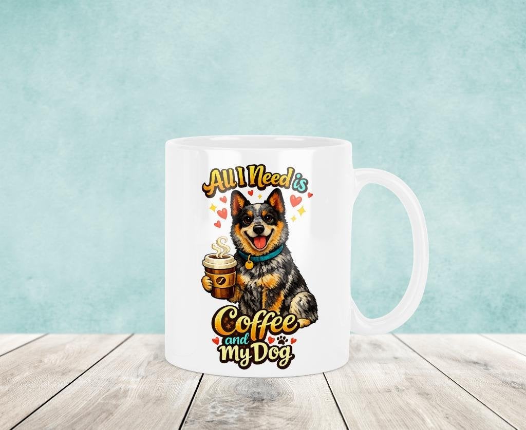 All I Need is Coffee and my Dog - Cattle Dog Mok, Verzenden, Keramiek, Nieuw, Overige stijlen