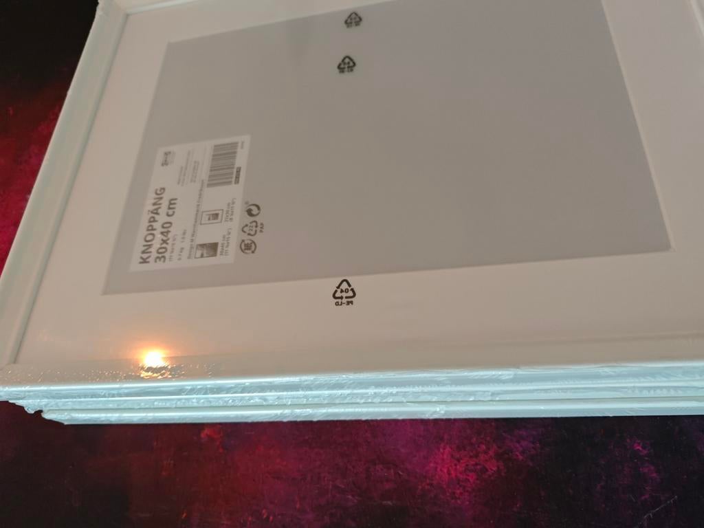 3 x wit fotolijstje, nieuw in verpakking., Ophalen of Verzenden, Nieuw