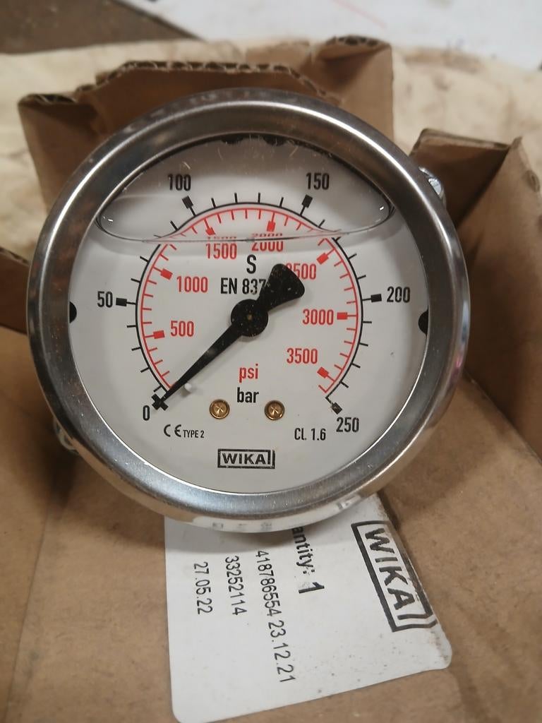Nieuwe WIKA Drukmeter voor Miedema HST Kipper Kiepwagen, Ophalen of Verzenden