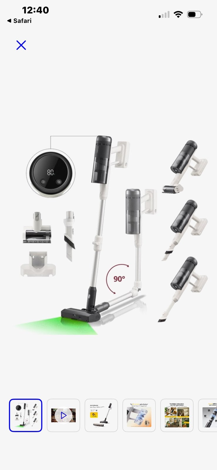 Roborock H60, Ophalen of Verzenden, Zo goed als nieuw, Robotstofzuiger