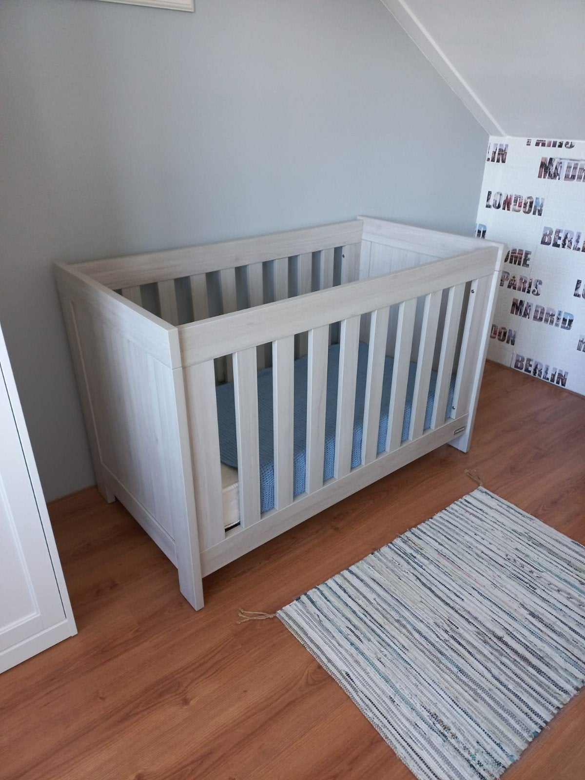 Interbaby Ledikant - Licht houtkleur, Ophalen, Zo goed als nieuw, Ledikant