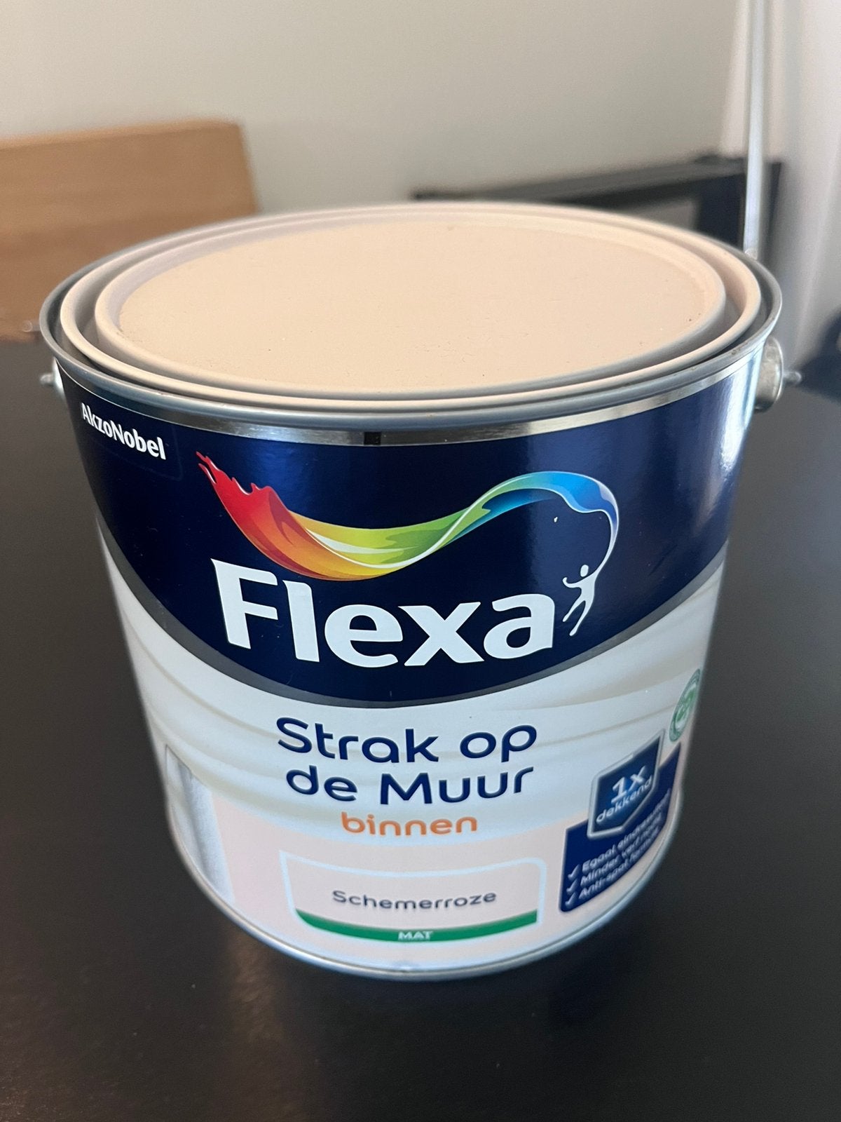 Flexa strak op de muur schemerroze nieuw, Ophalen, Zo goed als nieuw, Wit