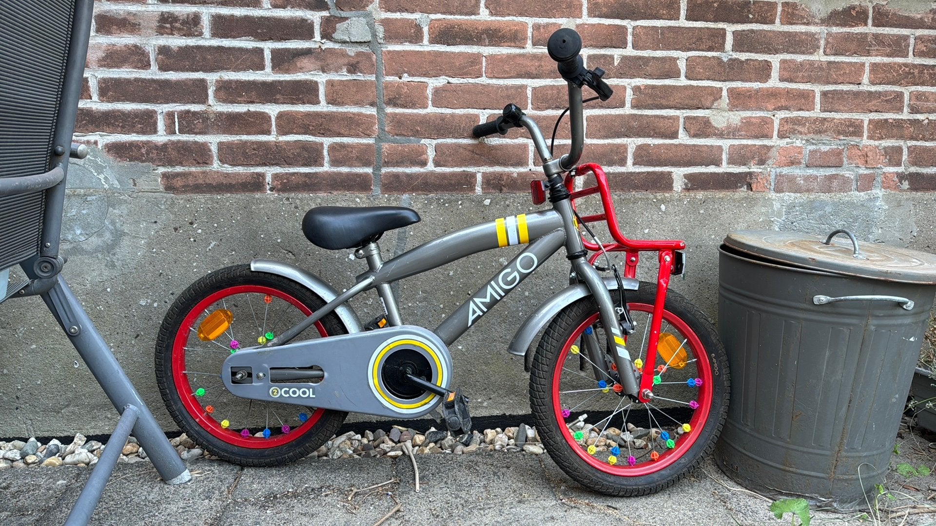Kinderfiets amigo 2cool 16 inch, Ophalen, Zo goed als nieuw, 16 tot 20 inch